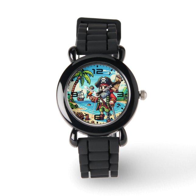 Kinder Pirate Watch Armbanduhr (Vorderseite)