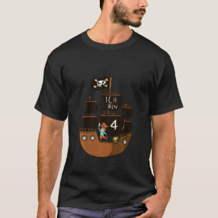 Kinder-Piratenschiff-Kinder vier Jahre alt T-Shirt