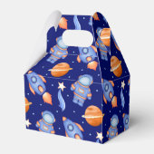Kinder Planeten Raumschiff & Astronaut Geschenkschachtel (Rückseite)