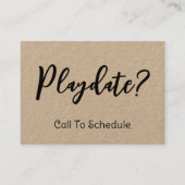 Kinder Playdate Kraft-Telefonkarte Telefonnummerkarte (Vorderseite)