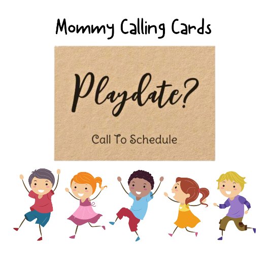 Kinder Playdate Kraft-Telefonkarte Telefonnummerkarte