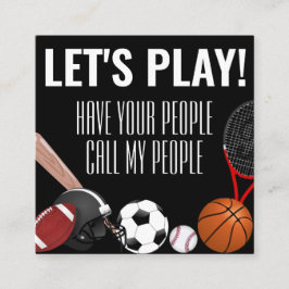 Kinder Playdate Sports Quadratische Visitenkarte