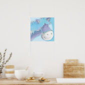 Kinder Pony Art Baby Blue Plakat Druck (Küche)