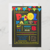 Kinder Pool Geburtstagsparty Einladung (Vorderseite)