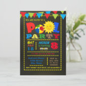 Kinder Pool Geburtstagsparty Einladung (Stehend Vorderseite)