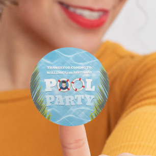 Kinder Pool Party Sticker - Geburtstagsgeschenke