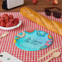 Kinder-Poolparty-Papierplatte