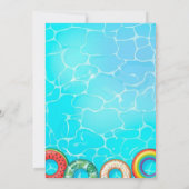 Kinder-Poolparty-Schwimmringe Einladung  (Rückseite)