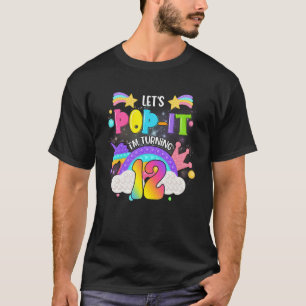 Kinder Pop 12. Geburtstag Mädchen Einhorn Po T-Shirt
