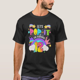 Kinder Pop 12. Geburtstag Mädchen Einhorn Po T-Shirt