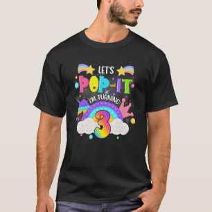Kinder Pop 3. Geburtstag Mädchen Einhorn für Kinde T-Shirt