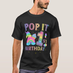 Kinder Pop Es 1. Geburtstag 1 Jahr Poppen Party fü T-Shirt