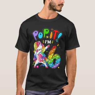 Kinder Pop Es 6. Geburtstag Mädchen 6 Jahre altes T-Shirt