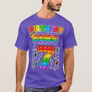 Kinder Pop Es 7. Geburtstag König 7 Jahre alter Ju T-Shirt