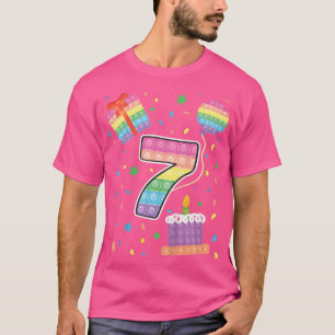 Kinder Pop Es 7. Geburtstag Mädchen Jungen 7 Jahre T-Shirt