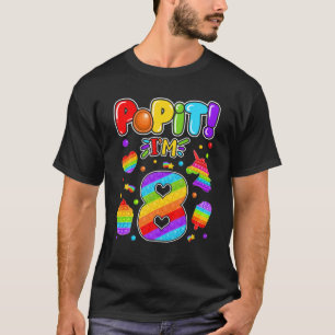 Kinder Pop Es 8. Geburtstag Mädchen Jungen 8 Jahre T-Shirt