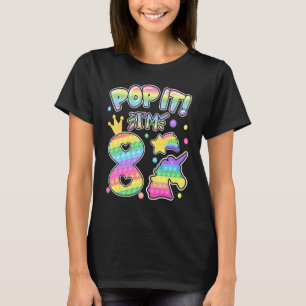 Kinder Pop Es 8. Geburtstag Mädchen Jungen 8 Jahre T-Shirt