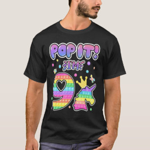 Kinder Pop Es 9. Geburtstag Mädchen Jungen 9 Jahre T-Shirt