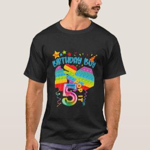 Kinder Pop Es Geburtstag für 5 Jahre alt Junge Par T-Shirt