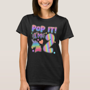 Kinder Pop Es Geburtstag Mädchen 2 für 2 Jahre Alt T-Shirt