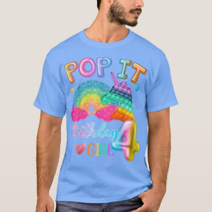 Kinder Pop Es Geburtstag Mädchen 4 für 4 Jahre Alt T-Shirt
