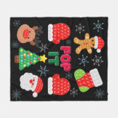 Kinder Pop Weihnachtsblase Weihnachtsbaum Fleecedecke (Vorderseite (Horizontal))
