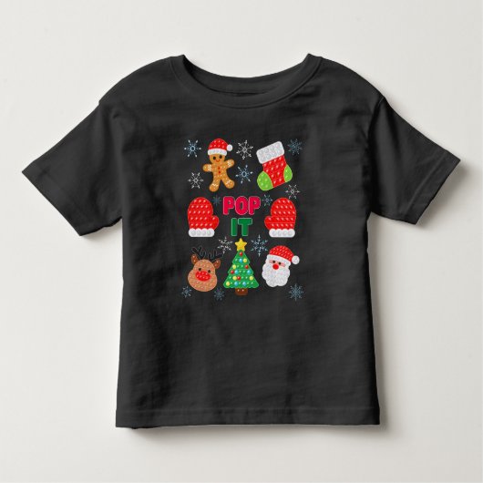 Kinder Pop Weihnachtsblase Weihnachtsbaum Kleinkind T-shirt (Vorderseite)