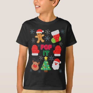 Kinder Pop Weihnachtsblase Weihnachtsbaum T-Shirt