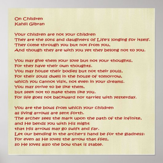 Kinder Poster (Vorne)