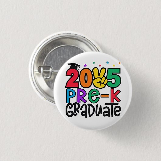 Kinder Pre-K Grad 2025 Preschool Prek Abschluss Button (Vorne & Hinten)