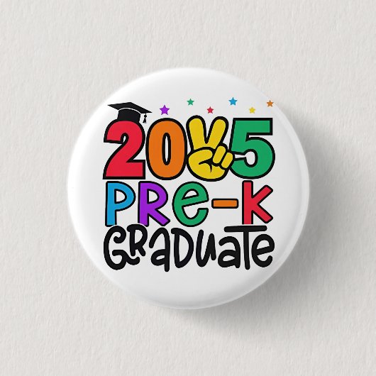 Kinder Pre-K Grad 2025 Preschool Prek Abschluss Button (Vorderseite)