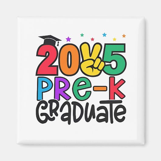 Kinder Pre-K Grad 2025 Preschool Prek Abschluss Magnet (Vorne)