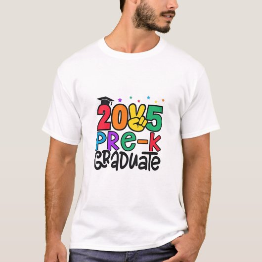 Kinder Pre-K Grad 2025 Preschool Prek Abschluss T-Shirt (Vorderseite)