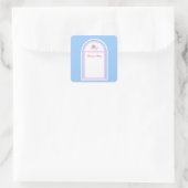 Kinder Princess Birthday Party Square Sticker (Tasche)