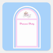 Kinder Princess Birthday Party Square Sticker