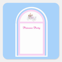 Kinder Princess Birthday Party Square Sticker