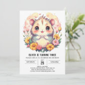 Kinder-Printable Hamster zum Geburtstag Einladung (Stehend Vorderseite)
