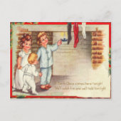 Kinder prüfen Strümpfe Postkarte (Vorderseite)