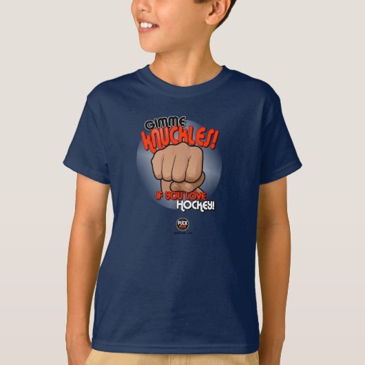 Kinder - PuckBrain "Gimme Knuckles" T - Shirt (Vorderseite)