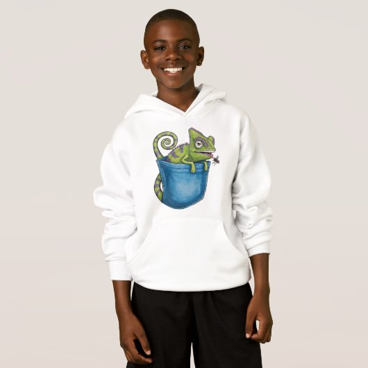 🦎 Kinder Pullover – Coole Eidechse (Vorne ganz)