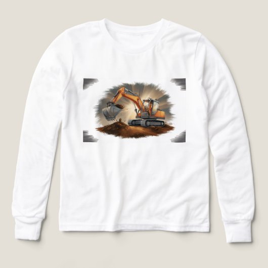 Kinder Pullover – Cooles Bagger Motiv (Design Vorderseite)