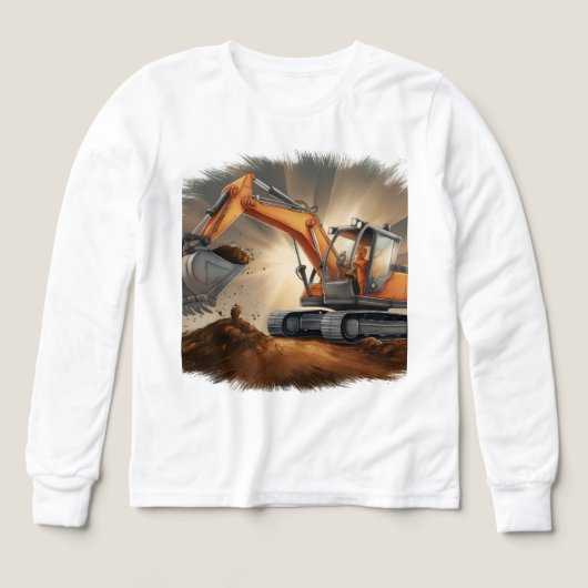 🚜 Kinder Pullover – Cooles Bagger Motiv  (Design Vorderseite)
