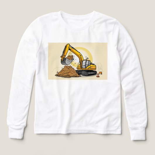 Kinder Pullover – Cooles Bagger Motiv (Design Vorderseite)