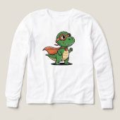 🦖🦸‍♂️ Kinder Pullover – Lustiger Dino mit Cape  (Design Vorderseite)