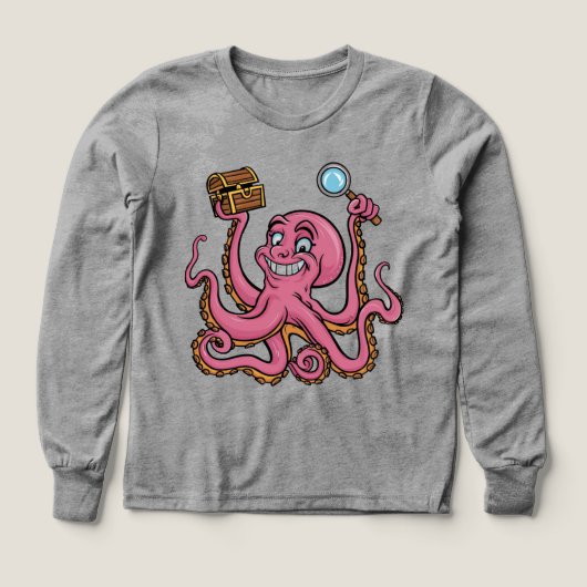 🐙 Kinder Pullover – Lustiger Oktopus (Design Vorderseite)