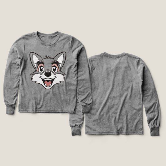🦊 Kinder Pullover – Süßer Fuchs (Design Vorder- & Rückseite)