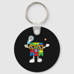 Kinder Puzzle Piece spielen Lacrosse Autismus Awar Schlüsselanhänger