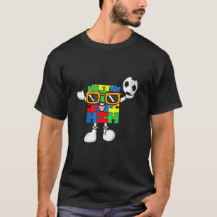 Kinder Puzzleteil spielt Fußball Autismusrisiko T-Shirt