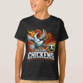 Kinder Raging Chickens Shirt (schwarz) (Vorderseite)