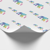Kinder Rainbow Elephant Gift Wrap Geschenkpapier (Ecke)